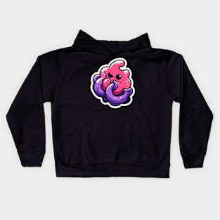 Pink Monster with Purple Tentacles - Cute and Quirky Design Kids Hoodie